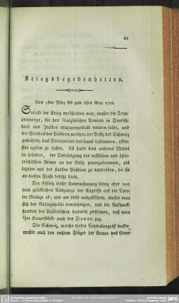 Vom 1sten März bis zum 1sten May 1799