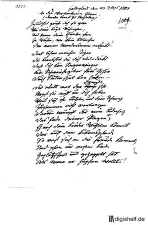 1305: Brief von Anna Louisa Karsch an Matthias Leberecht Caspar Gleim