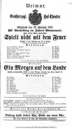 Spielt nicht mit dem Feuer