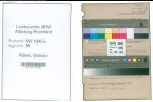 Entnazifizierung Wilhelm Roters , geb. 12.01.1899 (Justizbeamter)