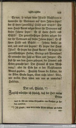 Der 116. Psalm