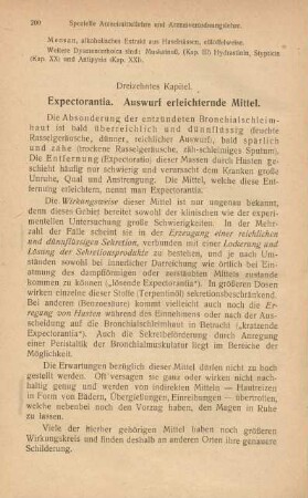 Dreizehntes Kapitel. Expectorantia. Auswurf erleichternde Mittel