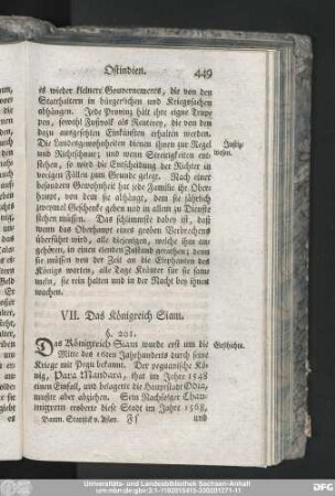 VII. Das Königreich Siam.