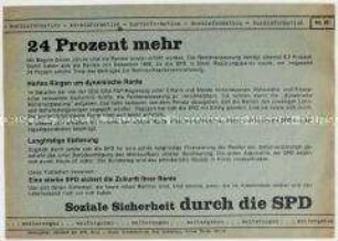 Propagandaflugblatt der SPD zur Bundestagswahl 1969 (Kurzinformation Nr. 25)