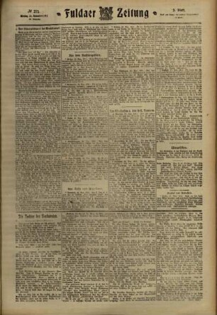 Zweite Ausgabe vom Montag, den 27. November 1911.