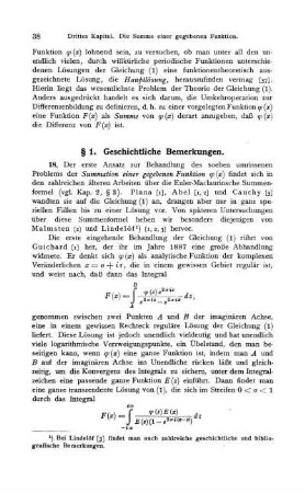 § 1. Geschichtliche Bemerkungen.
