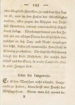 Ueber die Langeweile