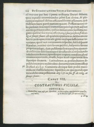 Caput VIII. De Contractibus Viciniae.