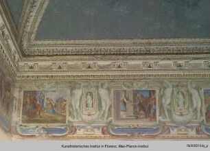 Freskenzyklus : David und Abigail, Intelletto, David bei Ahimelech, Vita attiva