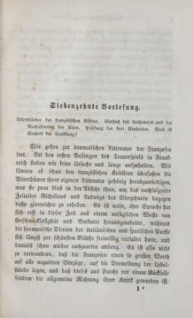 Siebenzehnte Vorlesung