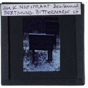 Dortmund, Niestraht/Schwarz, Mahnmal Bittermark