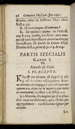 Caput I. De mundo & Cœlo.