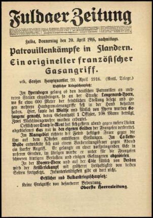 Ausgabe vom Donnerstag, den 20. April 1916.
