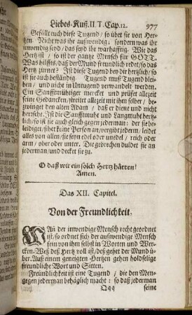 Das XII. Capitel. Von der Freundlichkeit.