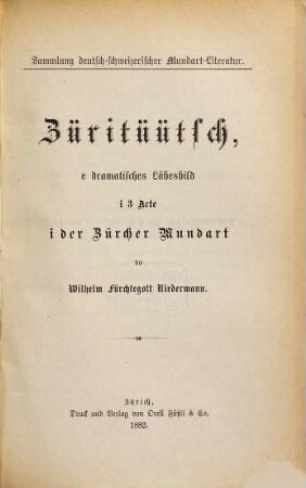 Schwizer-Dütsch : Sammlung deutsch-schweizerischer Mundart-Literatur, 25