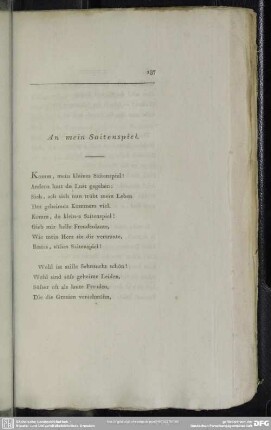 An mein Saitenspiel