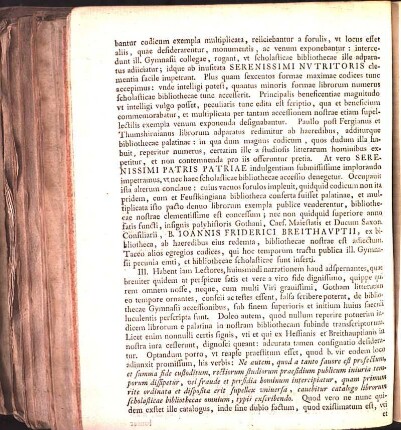 III. [Desiderata quaedam et promissa adsperguntur.]
