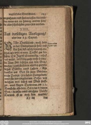 XIIII. Aus derselbigen Auslegung/ uber das 23. Capitel.