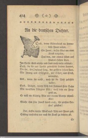 13. An die deutschen Dichter.