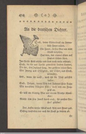 13. An die deutschen Dichter.