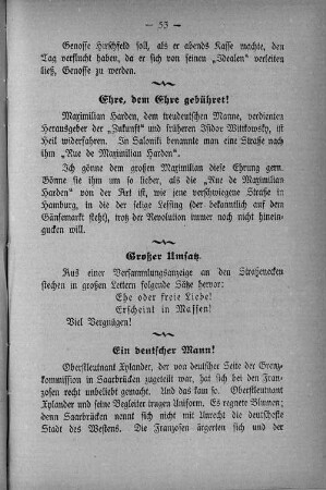 Ehre, dem Ehre gebühret!