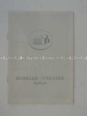 Programm des "Schiller-Theater" in Berlin zur Aufführung von "König Heinrich IV." von Wiliam Shakespeare