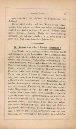 16. Mechanische oder klinische Schädigung?