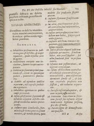 Titulus Undecimus. De nullitate ex defectu inhabilitatis, seu mandati comparetium, & unde ac quibus modis regulariter proveniat.