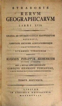 Strabonis Rervm Geographicarvm Libri XVII. 2