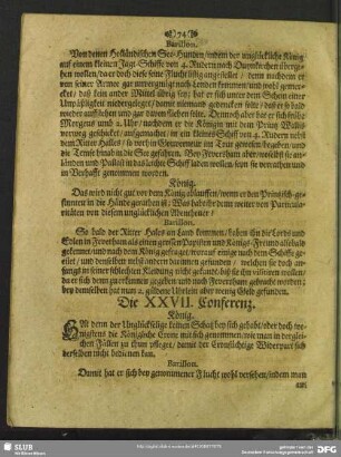 Die XXVII. Conferenz