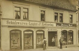 [Schuhwaren-Lager v. F. Kettering - Hermann Wendt - Barbier & Friseur]