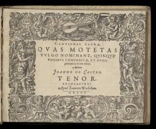 Jean de Castro: Cantiones sacrae ... quinque vocibus ... Tenor