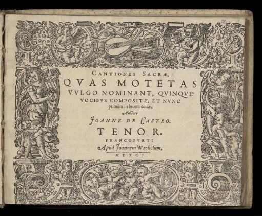 Jean de Castro: Cantiones sacrae ... quinque vocibus ... Tenor