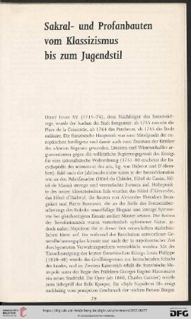 Sakral- und Profanbauten vom Klassizismus bis zum Jugendstil