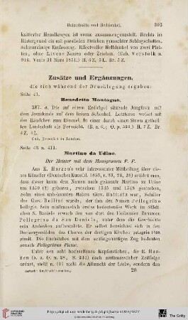 Zusätze und Ergänzungen