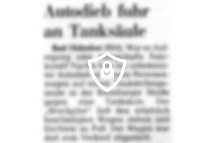 Autodieb fuhr an Tanksäule