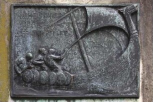Denkmal für den Dichter Gottfried Schwab (gest. 1903) — Segelschiff in Fahrt