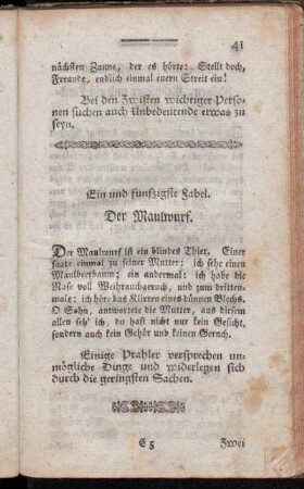 Ein und funfzigste Fabel. - Sechszigste Fabel.