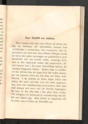 Åter 33,000 ton sänkta.