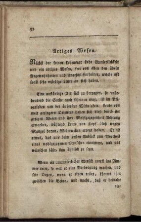 Artiges Wesen.