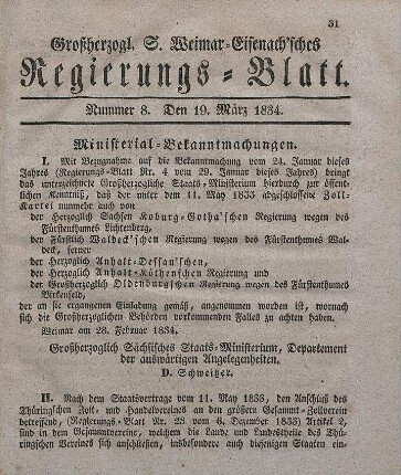 Nr. 8 : 19. März 1834
