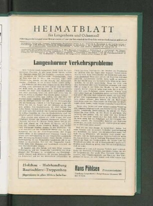 Langenhorner Verkehrsprobleme