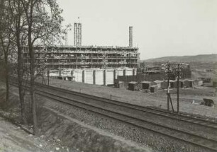 Pumpspeicherwerk Niederwartha : Pumpspeicherwerk Niederwartha im Bau. Rohbau Kraftwerk