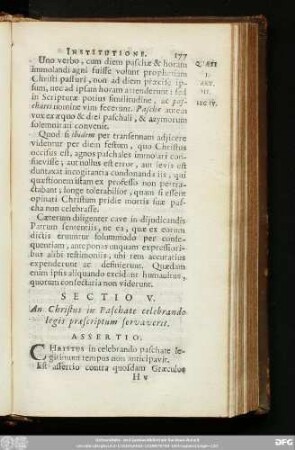 Sectio V. An Christus in Paschate celebrando legis praescriptum servaverit.