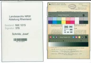 Entnazifizierung Josef Schmitz , geb. 14.10.1880 (Werkmeister)