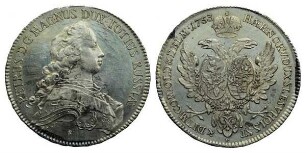 Albertustaler, Hzgl. Schleswig-Holstein-Gottorpische Linie, Karl Peter Ulrich (1739 - 1762), als Zar Peter III. von Russland, gest. 1762