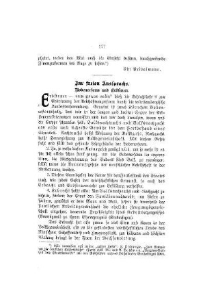 Zur freien Aussprache