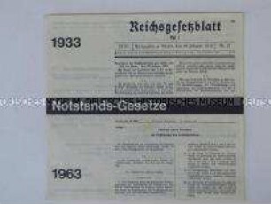 Propagandaschrift einer Gruppe von Privatpersonen gegen die geplanten Notstandsgesetze mit Bezug auf das Ermächtigungsgesetz der Nazis