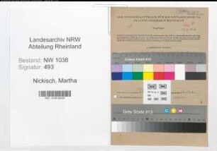 Entnazifizierung Martha Nickisch , geb. 25.03.1895 (Lehrerin)