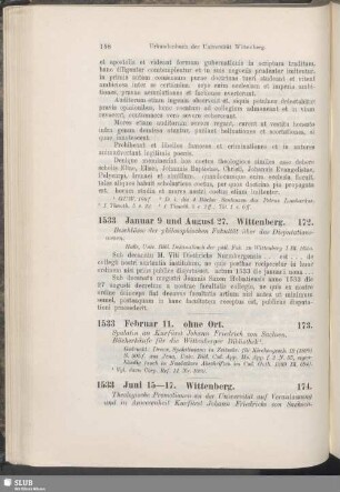 174. 1533, Juni 15-17. Wittenberg